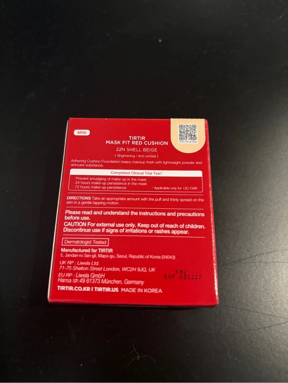 TIRTIR Mini Mask Fit Red Cushion - Red Packaging